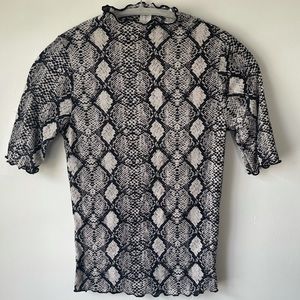 Caution to the Wind snake print top